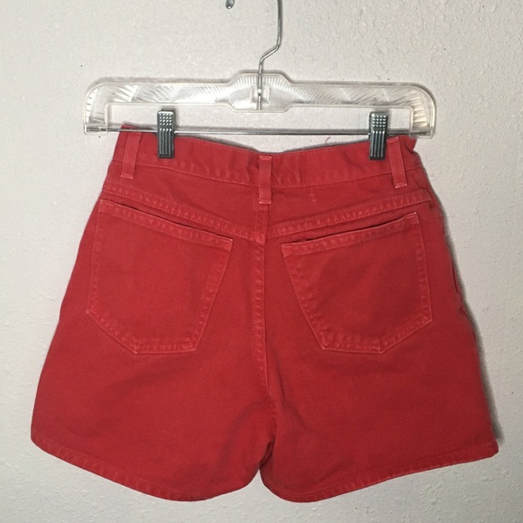 🍎VTG Moda Itn. hi rise red mom jean shorts - Picture 3 of 8